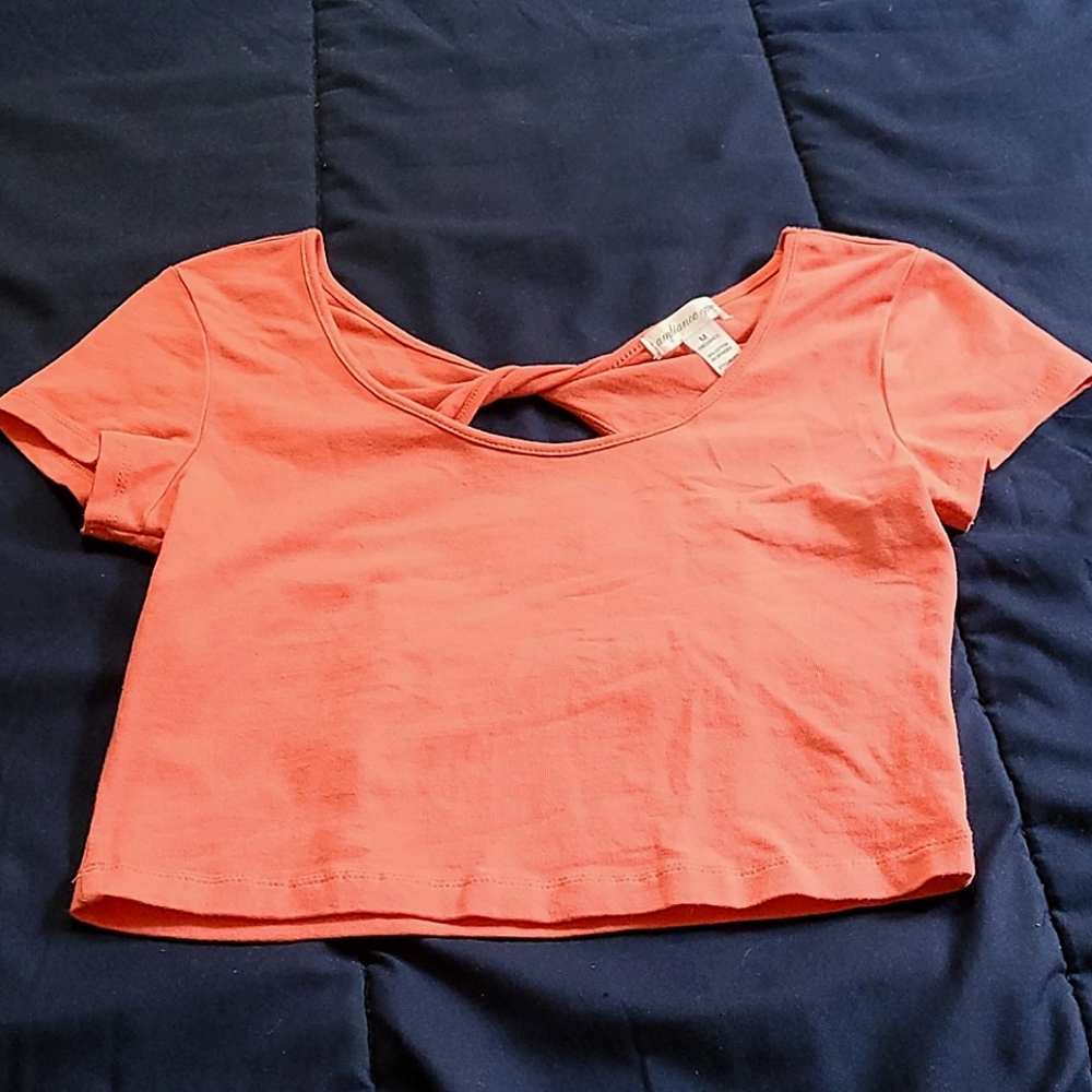 Coral Ambiance Apparel Crop Top